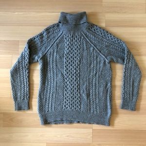 NWT Vince Gray Cable Knit Turtleneck Sweater